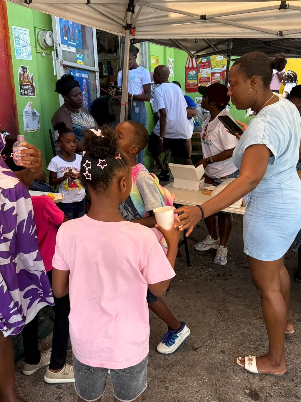 Volunteer serving children in the community